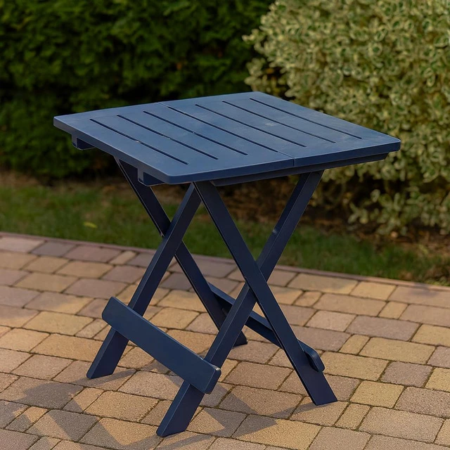 ProGarden Lauko stalas sulankstomas juoda 44x44x50 cm