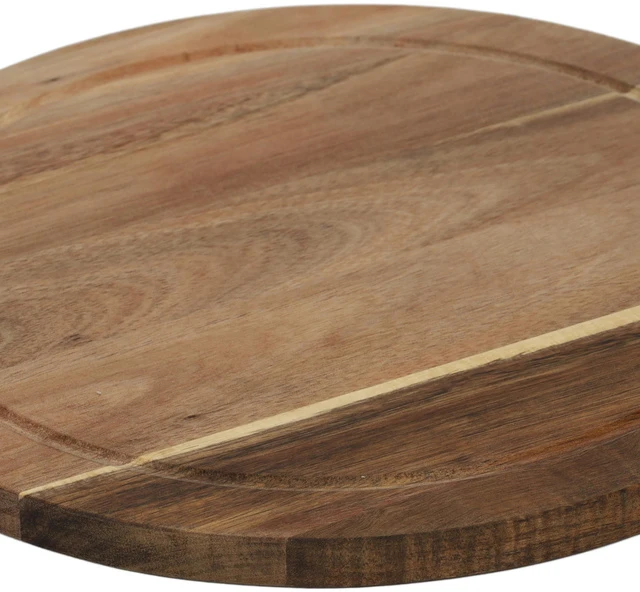 Excellent Houseware Akacijų Medienos Apvalus Pjaustymo ir Patiekimo Padas, 30 cm