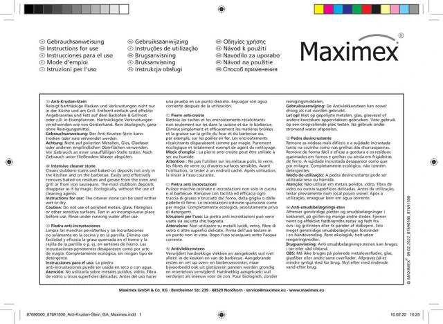Maximex Akmuo orkaitės ir grilio valymui