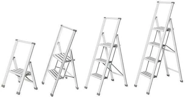Aliuminio ladder, 3-stage - baltas, WENKO