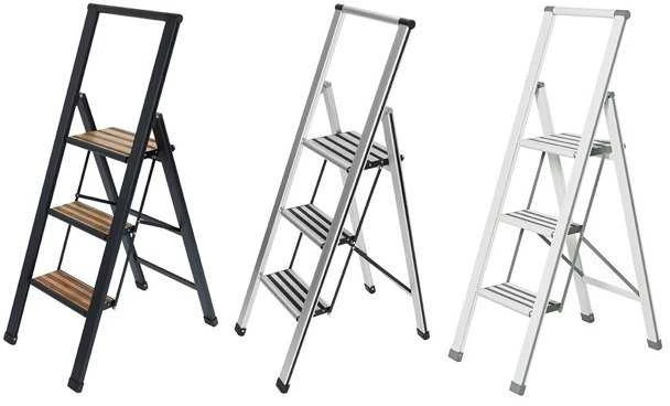 Aliuminio ladder, 3-stage - baltas, WENKO
