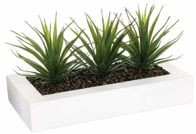 Aloe Gėlių vazonas su trimis alavijo sodinukais, papuošimas dirbtiniais augalais Atmosphera Créateur d'intérieur