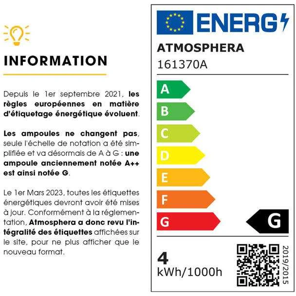 Atmosphera Dekoratyvinė LED lemputė SOFT ABER, G125 4W, gintaro spalva