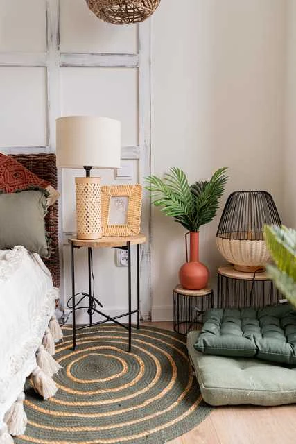 Home Styling Collection Apvalus medvilninis kilimėlis, Ø 90 cm