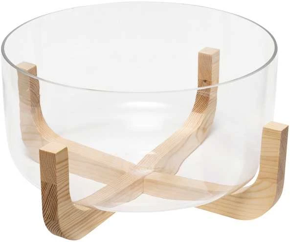 Secret De Gourmet ARHA stiklinis salotų dubuo mediniu pagrindu, Ø 28 cm
