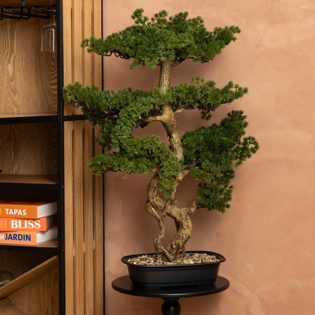 Artificial Bonsai medžio POLIN, juodas ceramic pot, 72 x 36 x 86 cm