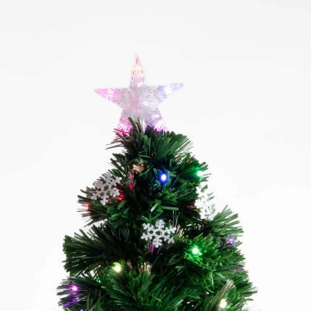 Fééric Lights and Christmas Star Dirbtinė Kalėdų eglutė su apšvietimu ir žvaigžde, 90 cm