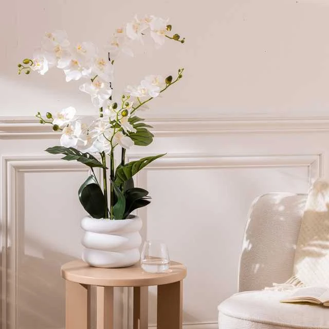 Atmosphera Dirbtinė orchidėja MICK keraminiame vazone, 80 cm