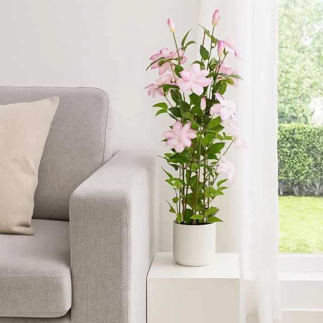 Dirbtinė gėlė BLOMMA su rožiniais žiedais vazone
