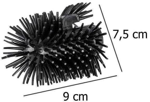 Atsarginis antgalis tualeto šepečiui - juodas, silikoninis, ∅ 7,5 cm, WENKO