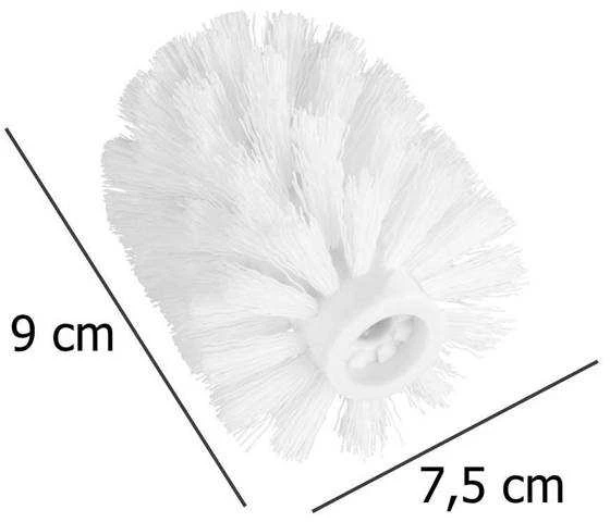 Atsarginis antgalis tualeto šepečiui - juodos spalvos, ∅ 7,5 cm, WENKO