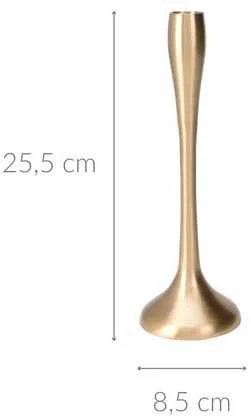 Home Styling Collection Auksinė žvakidė vienai žvakei, 8,5 x 25,5 cm