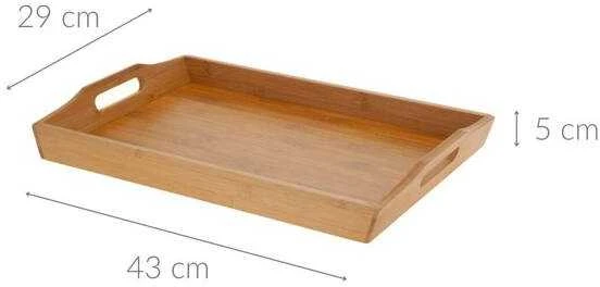 Excellent Houseware Serviravimo padėklas bambukinė 43x29x5 cm