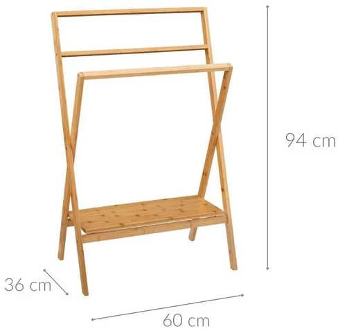 5five Simply Smart Bamboo Bambukinė rankšluosčių kabykla Lab'n Modul, 94 cm
