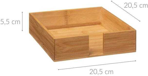 Secret De Gourmet Bamboo Bambukinė servetėlė, 20 x 20 cm, servetėlių indelis