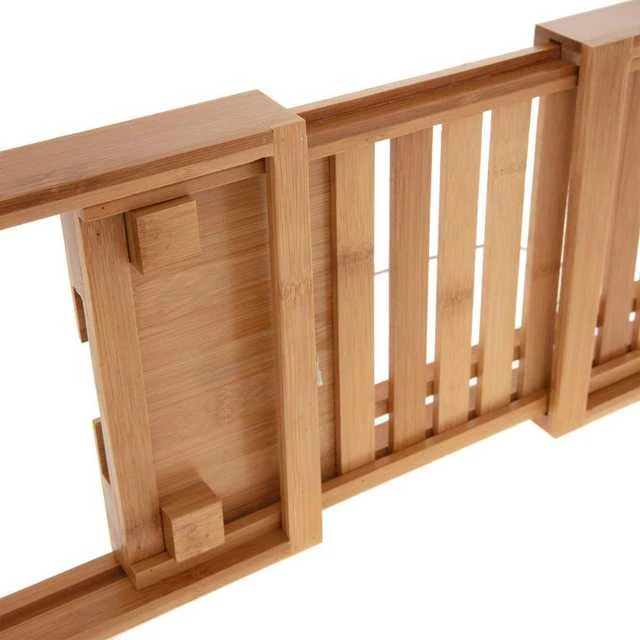 5five Simply Smart Bamboo Bambukinė vonios lentyna, stumdoma, 70-105 cm