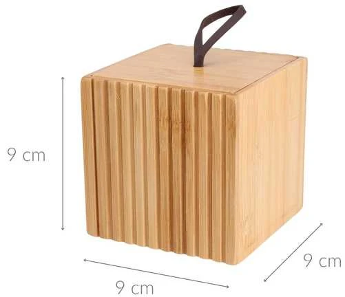 Bathroom Solutions Bamboo Bambukinė vonios tvarkyklė, 9 x 9 x 9 cm