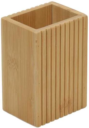 Bathroom Solutions Bamboo Bambuko dantų šepetėlio laikiklis, 9 x 7 x 12,5 cm