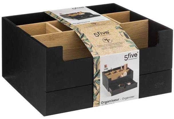 5five Simply Smart Bamboo Bambuko laikiklis kosmetikai, 1 stalčius