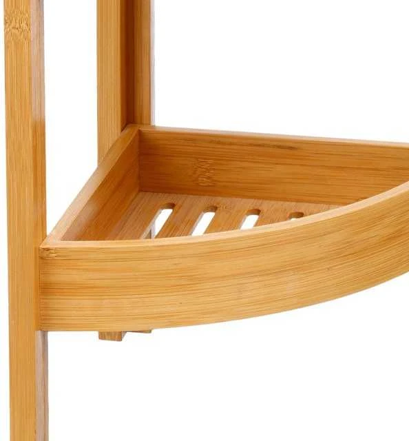 5five Simply Smart Bamboo Bambuko lentyna vonios kambariui, kampinė lentyna, skandinaviška lentyna, bambukinė lentyna, vonios baldai