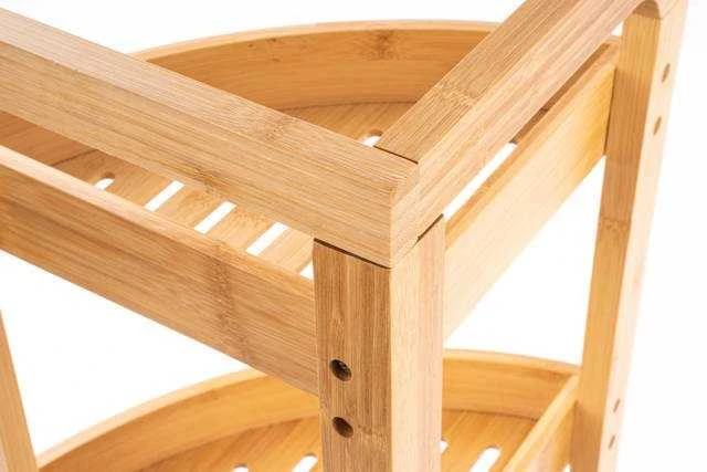 5five Simply Smart Bamboo Bambuko lentyna vonios kambariui, kampinė lentyna, skandinaviška lentyna, bambukinė lentyna, vonios baldai