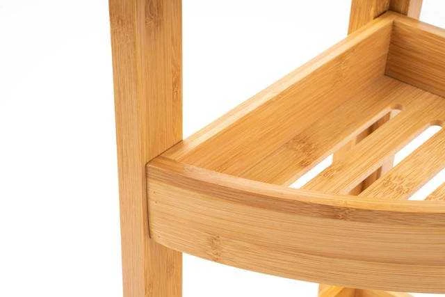 5five Simply Smart Bamboo Bambuko lentyna vonios kambariui, kampinė lentyna, skandinaviška lentyna, bambukinė lentyna, vonios baldai