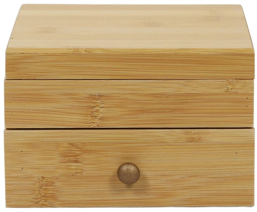 5five Simply Smart Bamboo BAMBUKO papuošalų dėžutė su veidrodžiais, 15x15x9,5 cm