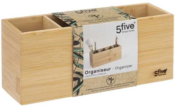 5five Simply Smart Bamboo Bambuko tvarkyklė, 4 skyriai