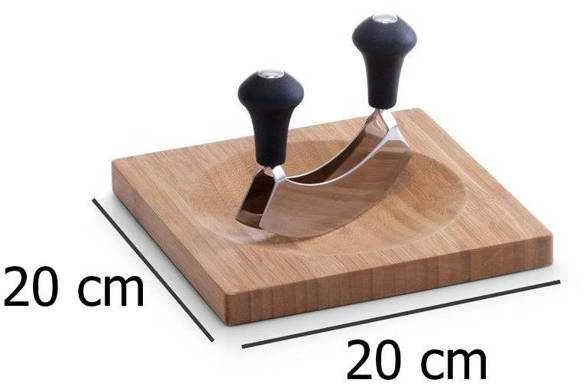 Zeller Bamboo Bambuko žolelių pjaustymo lenta + smulkintuvas
