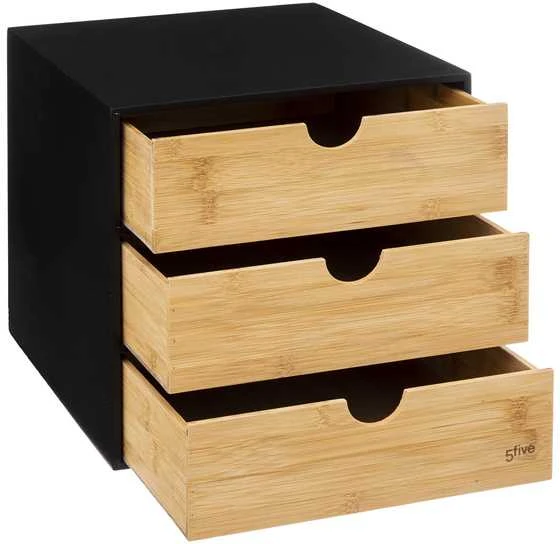 5five Simply Smart Bamboo BAVA smulkmena, bambukas, 3 stalčiai