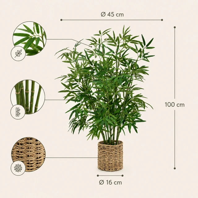 Artificial bamboo plant, 100 cm