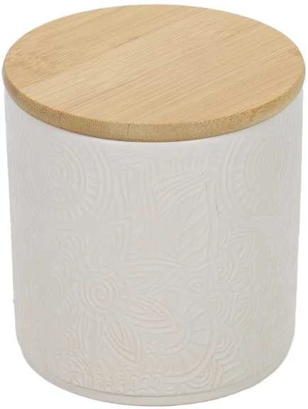 Nava Bamboo Keraminis indas su bambukiniu dangteliu, Ø 10 x 10,5 cm