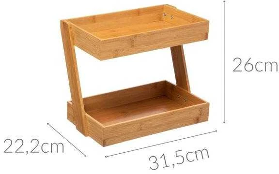 5five Simply Smart Bamboo Bambuko virtuvės organizatorius, 2 lygiai