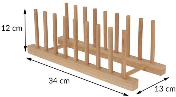 Bamboo Lėkštės lentyna, organizatorius, 100% bambukas