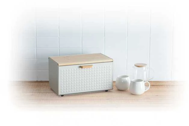 5five Simply Smart Bamboo Metalinė duonos dėžutė SENSIA su bambukiniu dangteliu