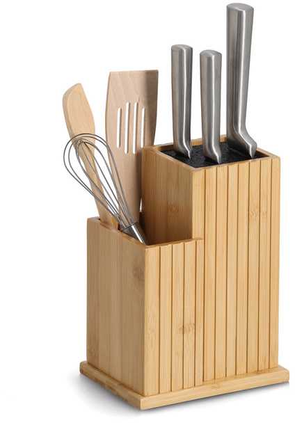 Bamboo peilių laikiklis su organizatoriumi ZELLER