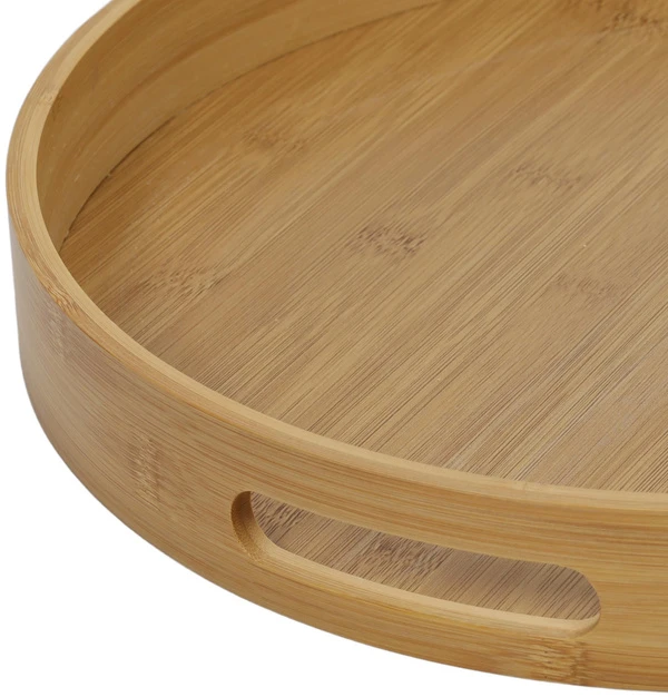 Excellent Houseware Serviravimo padėklas bambukinė su rankenomis 40 cm