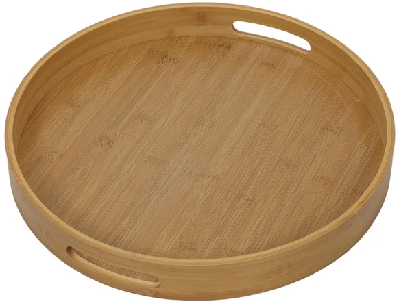 Excellent Houseware Serviravimo padėklas bambukinė su rankenomis 40 cm