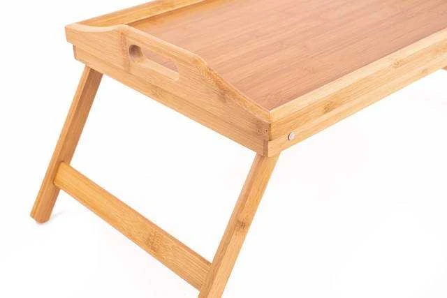 Excellent Houseware Bamboo Pusryčių padėklas, bambuko padėklas su kojelėmis 50x30 cm