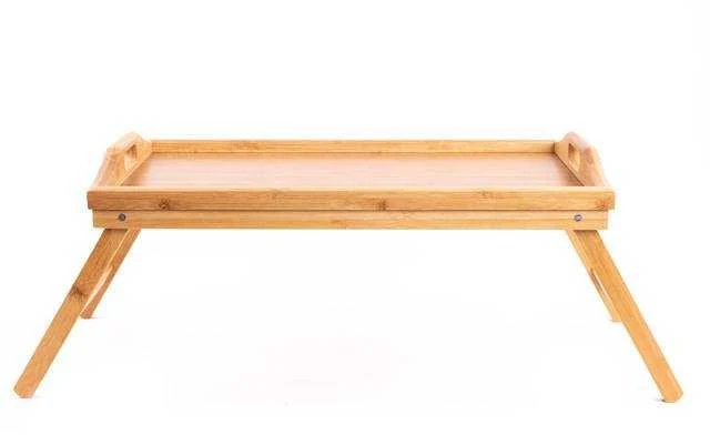 Excellent Houseware Bamboo Pusryčių padėklas, bambuko padėklas su kojelėmis 50x30 cm