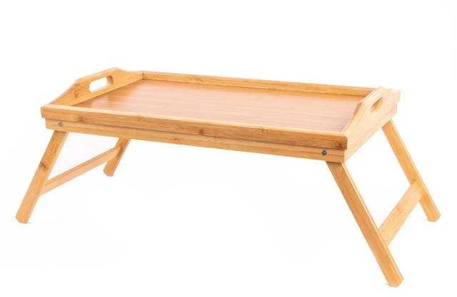 Excellent Houseware Bamboo Pusryčių padėklas, bambuko padėklas su kojelėmis 50x30 cm