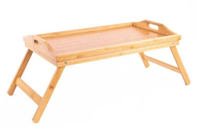 Excellent Houseware Bamboo Pusryčių padėklas, bambuko padėklas su kojelėmis 50x30 cm