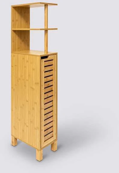 Bamboo Siaura bambukinė vonios spintelė SICELA, 30 x 19 x 120 cm