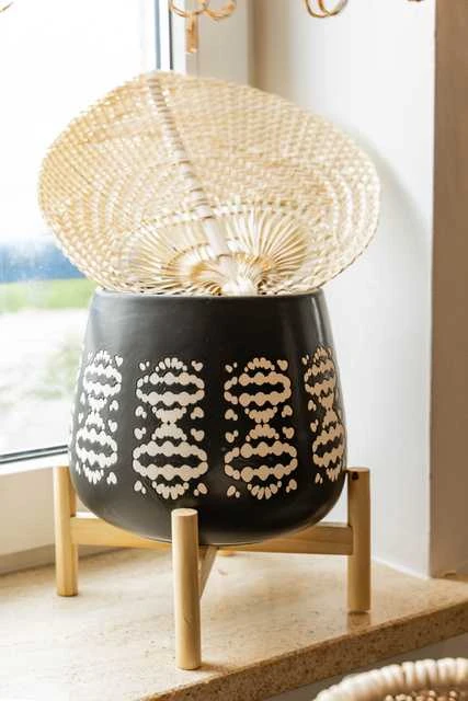 Dekoracja Domu Bamboo Sienų apdaila FOLK, bambuko ventiliatorius