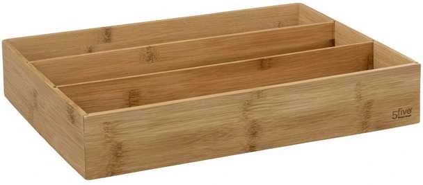 5five Simply Smart BAMBOO stalo įrankių tvarkyklė, 3 skyriai