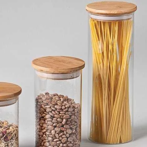 Bamboo Stiklinis indas su bambukiniu dangteliu, 1600ml, ZELLER