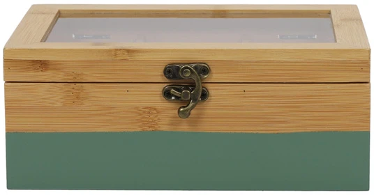 Kesper Bamboo TeeBox su 6 skyreliais, bambukinė, FSC, žalia