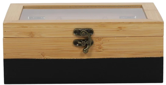 Kesper Bamboo TeeBox su 6 skyriais, bambukinė, FSC, juoda