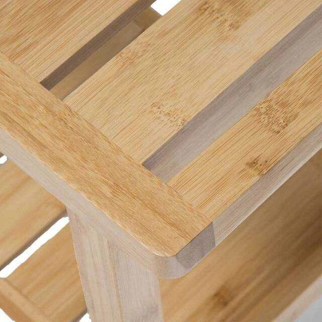 5five Simply Smart BAMBOO vonios taburetė su lentyna priedams