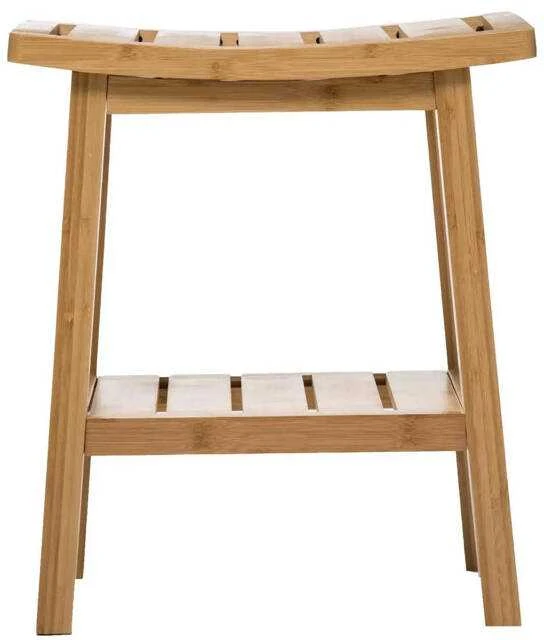 5five Simply Smart BAMBOO vonios taburetė su lentyna priedams